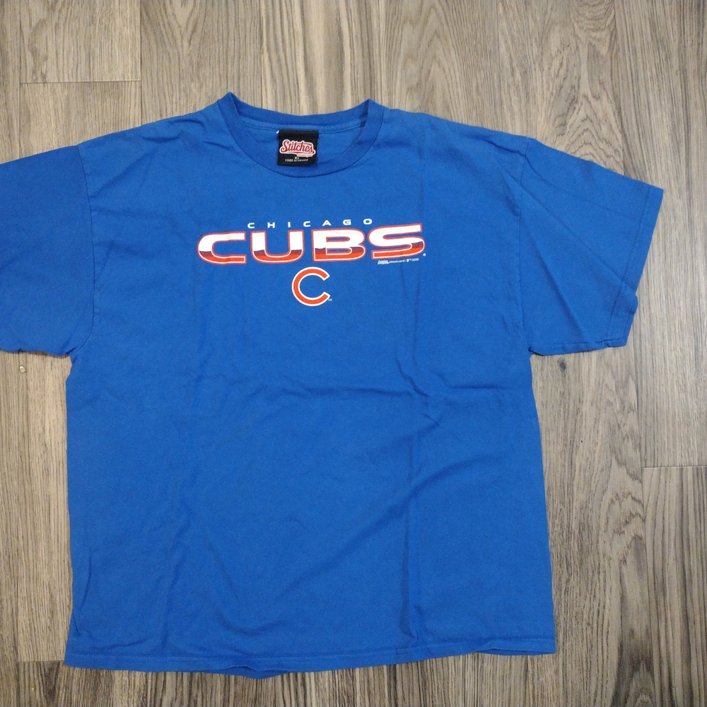 Stitches XL Blue Chicago Cubs T-Shirt